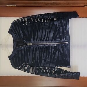 Jacket. Faux leather, sz med. Colleen Lopez brand